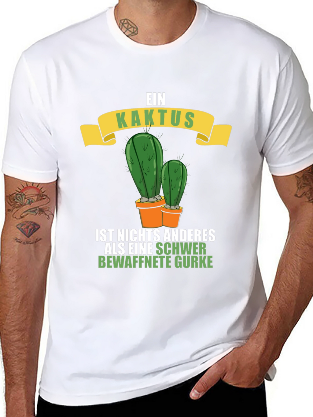 Ein Kaktus T-Shirt - Armed Cucumber Tee