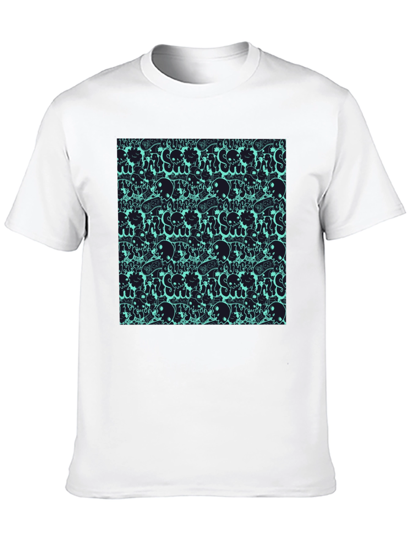 Skull Pattern Black T-Shirt