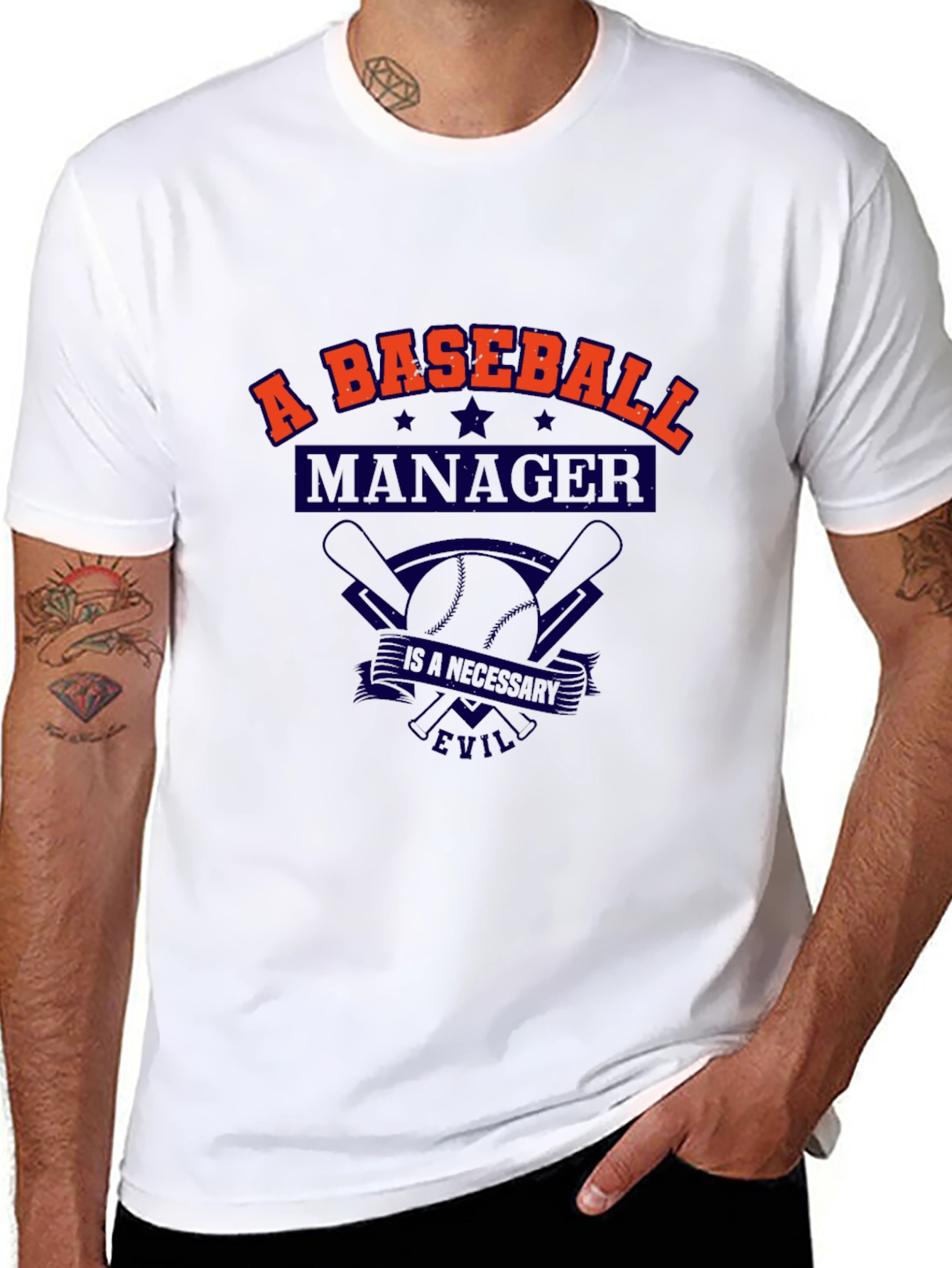 Baseball Manager T-Shirt - A Necessary Evil Tee
