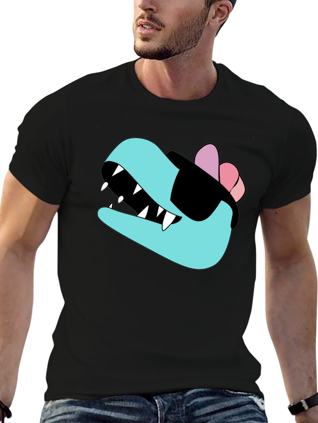 Cool Dino T-Shirt - Black Cotton Tee