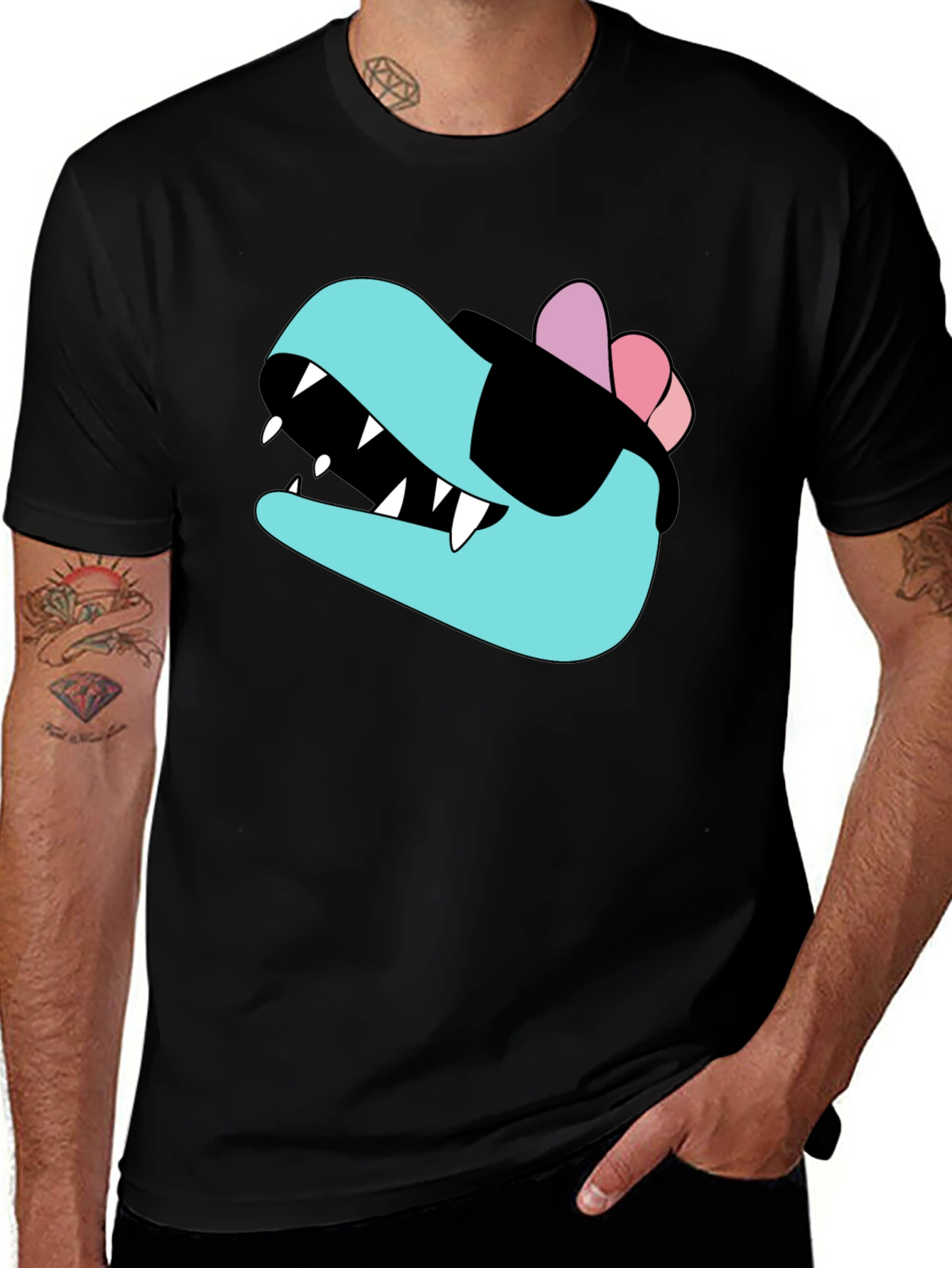 Cool Dino T-Shirt - Black Cotton Tee