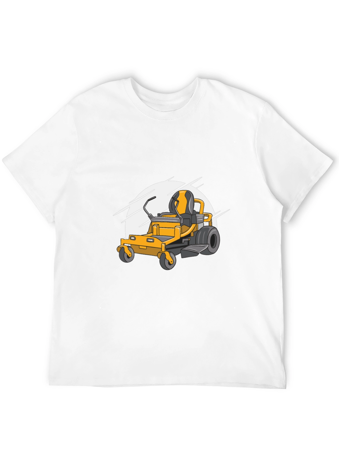 Lawn Mower Graphic Tee - Black Cotton Blend