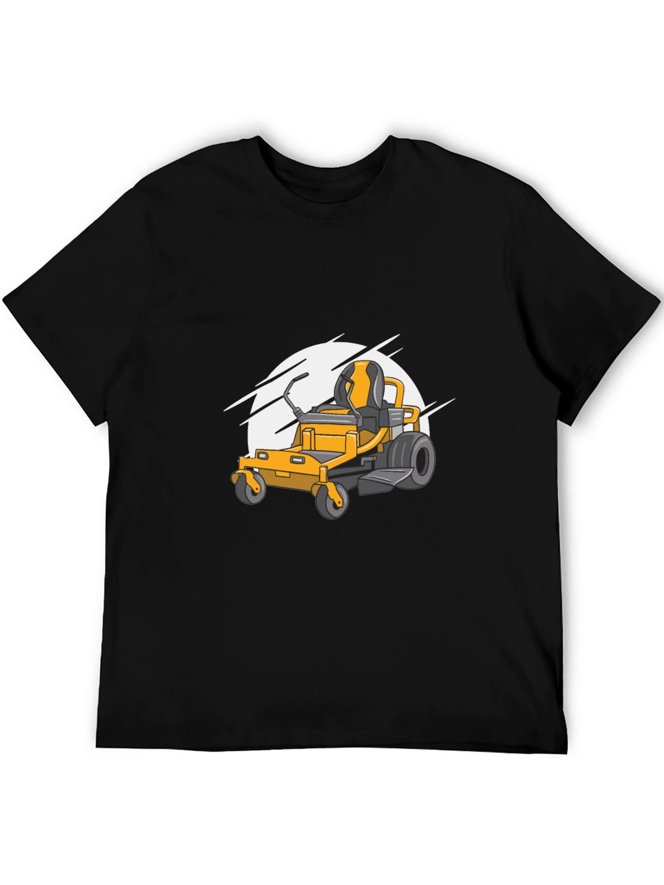 Lawn Mower Graphic Tee - Black Cotton Blend