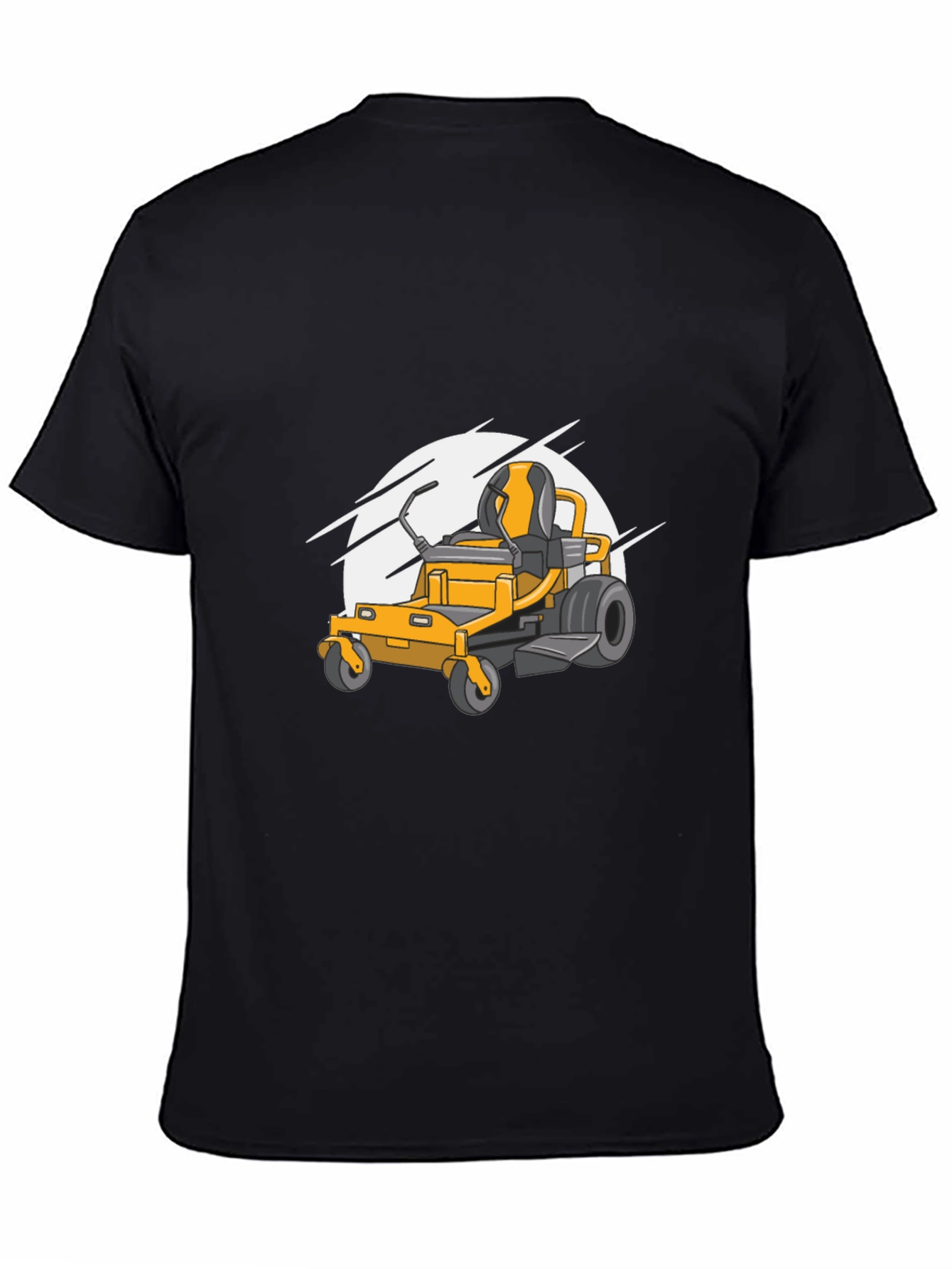 Lawn Mower Graphic Tee - Black Cotton Blend