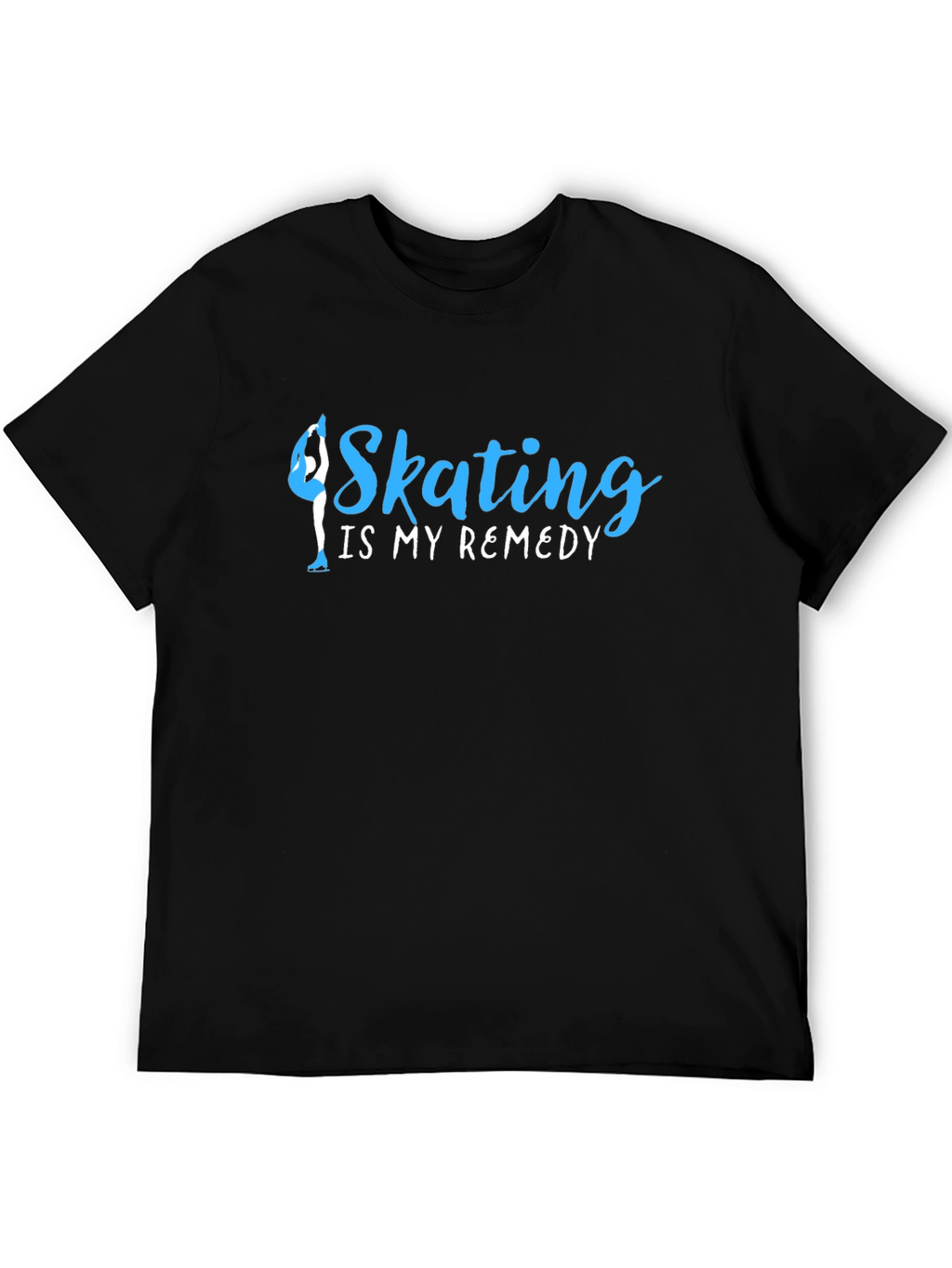 Skating Is My Remedy Black T-Shirt