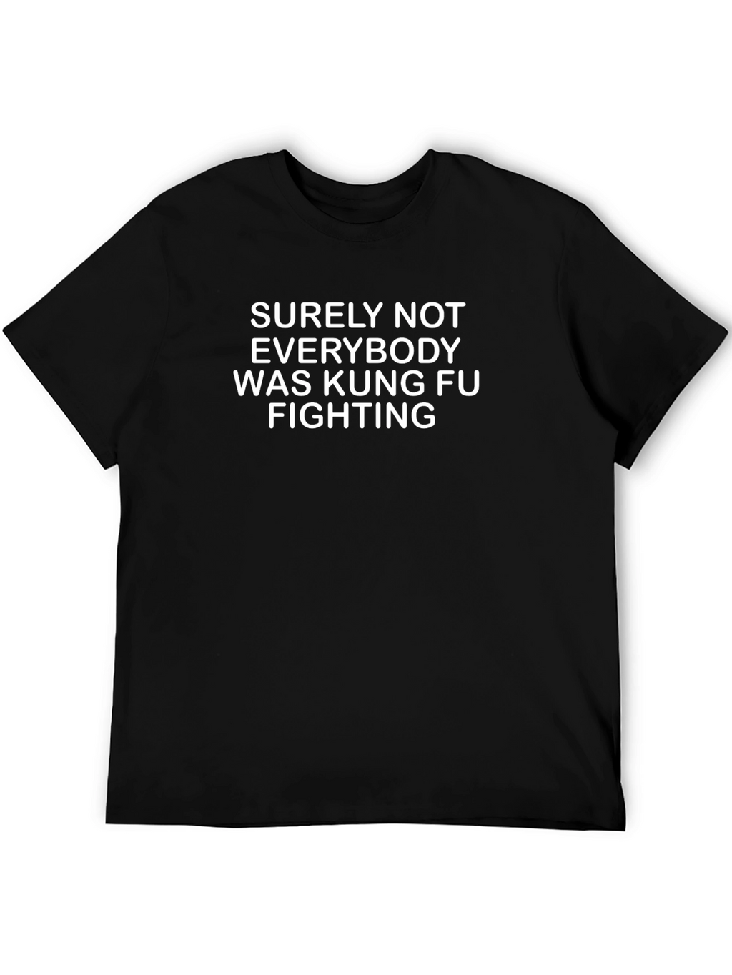 Kung Fu Fighting Graphic Tee - Black Cotton T-Shirt