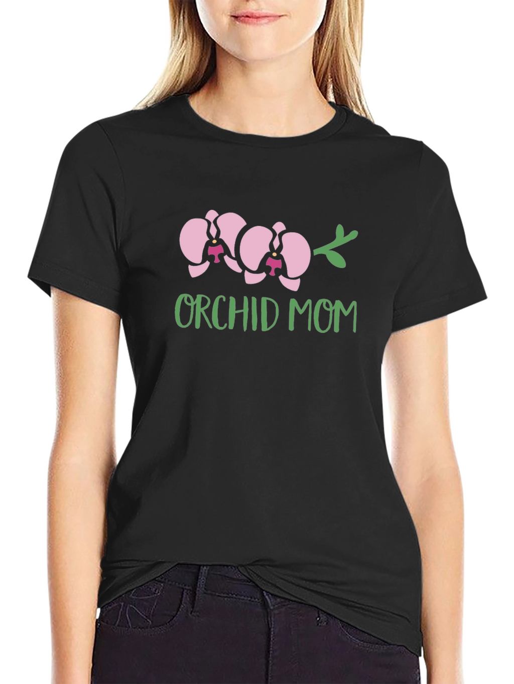 Orchid Mom Graphic Tee - Stylish & Unique