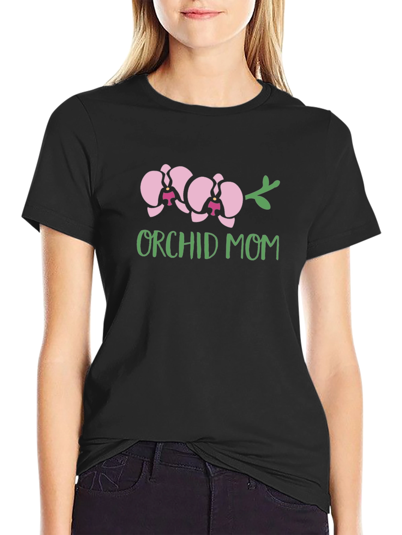 Orchid Mom Graphic Tee - Stylish & Unique