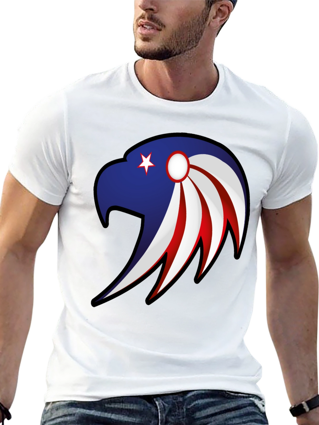 American Eagle Graphic Print T-Shirt - Patriotic Pride