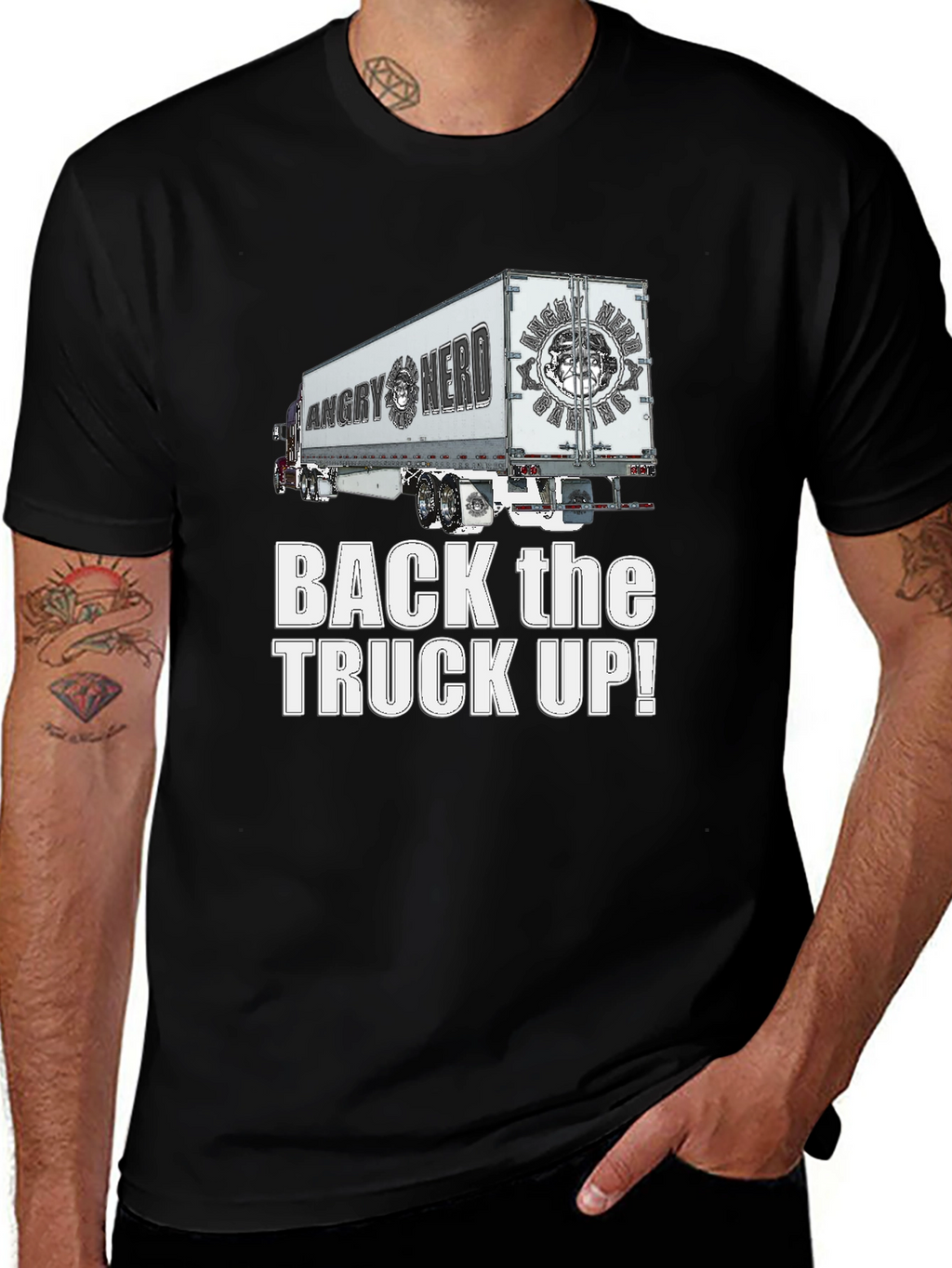 Angry Nerd Trucker T-Shirt - Back the Truck Up!