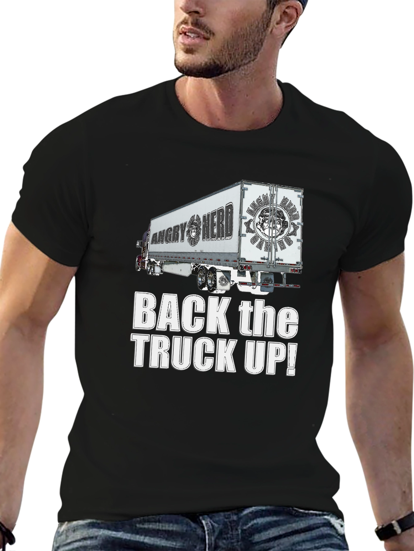 Angry Nerd Trucker T-Shirt - Back the Truck Up!