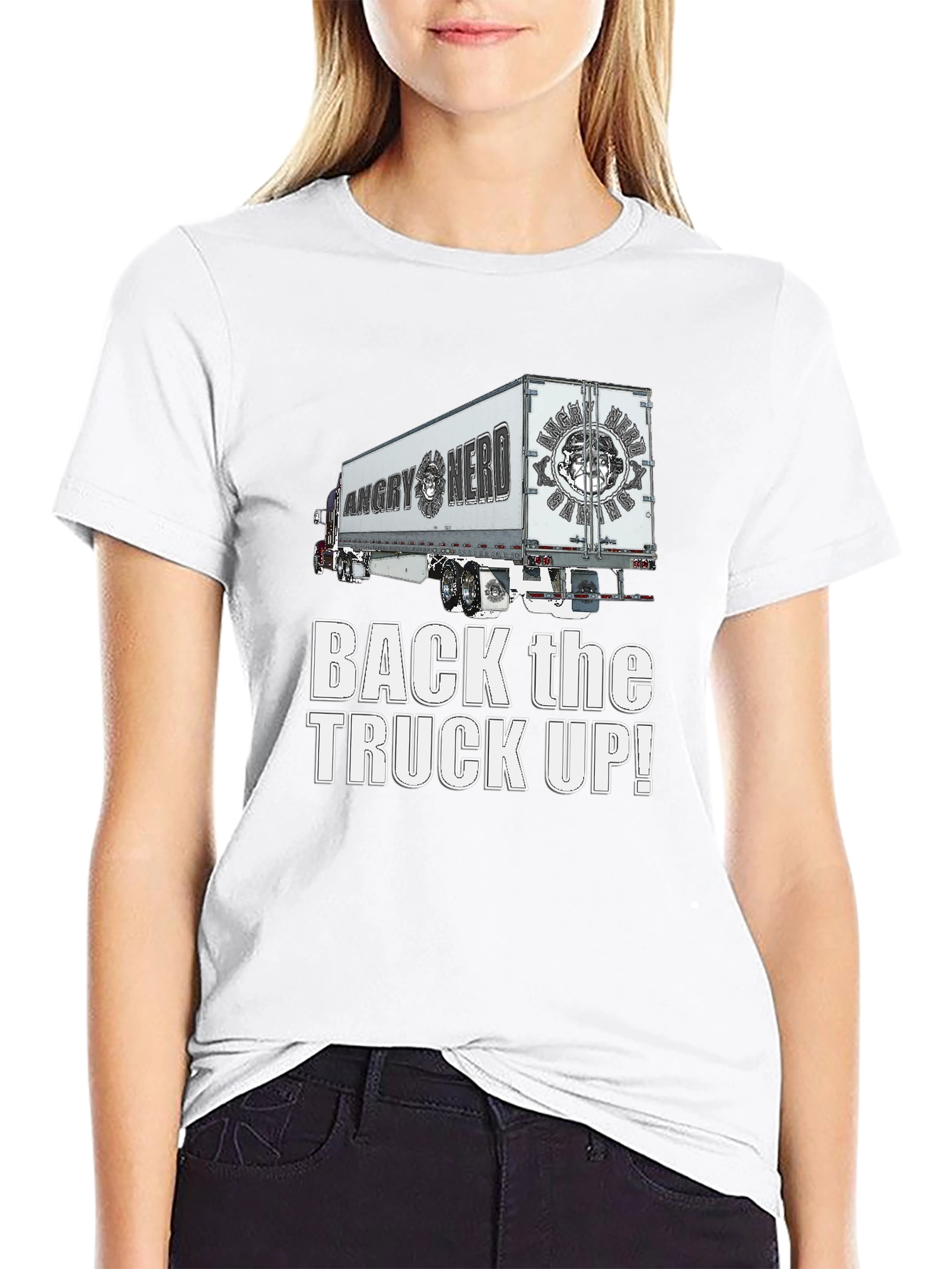 Angry Nerd Trucker T-Shirt - Back the Truck Up!