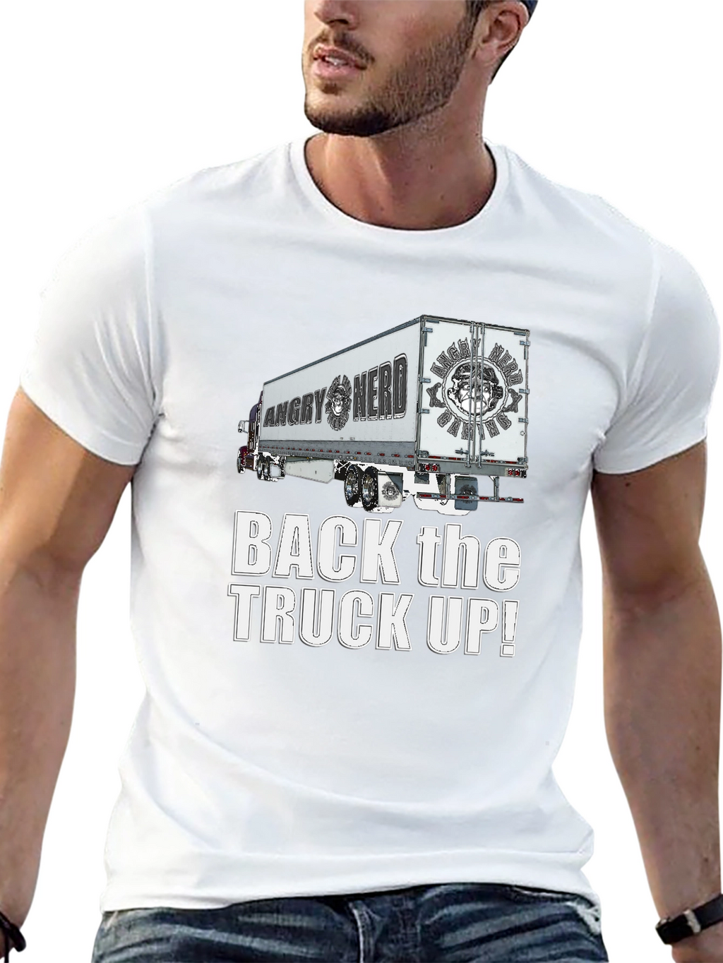 Angry Nerd Trucker T-Shirt - Back the Truck Up!