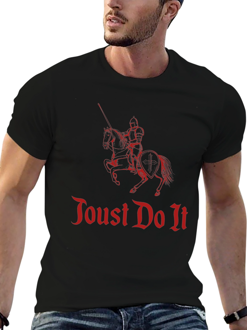 Joust Do It Knight Graphic Tee - Black