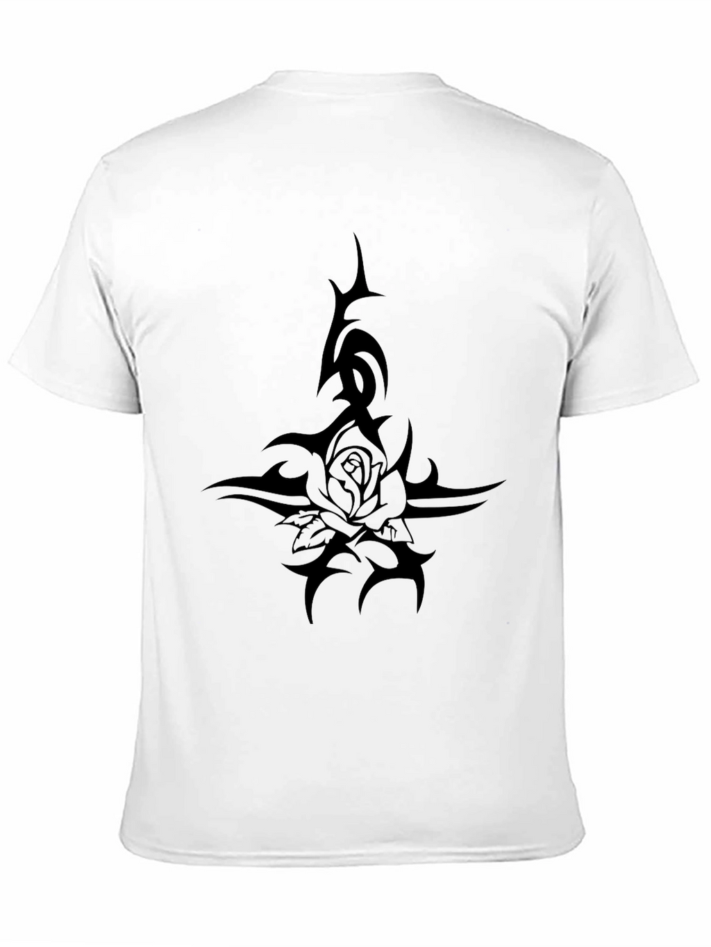Black Tribal Rose T-Shirt - Edgy Graphic Tee