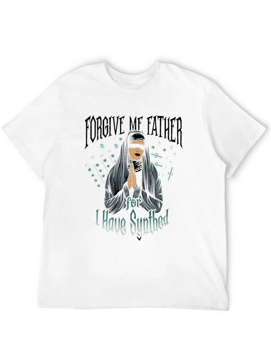 Forgive Me Father Black Graphic T-Shirt