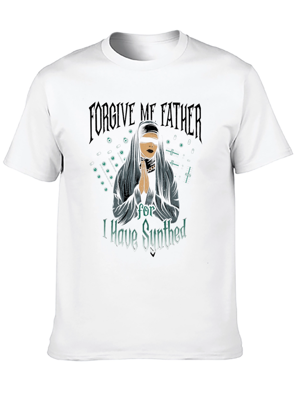 Forgive Me Father Black Graphic T-Shirt