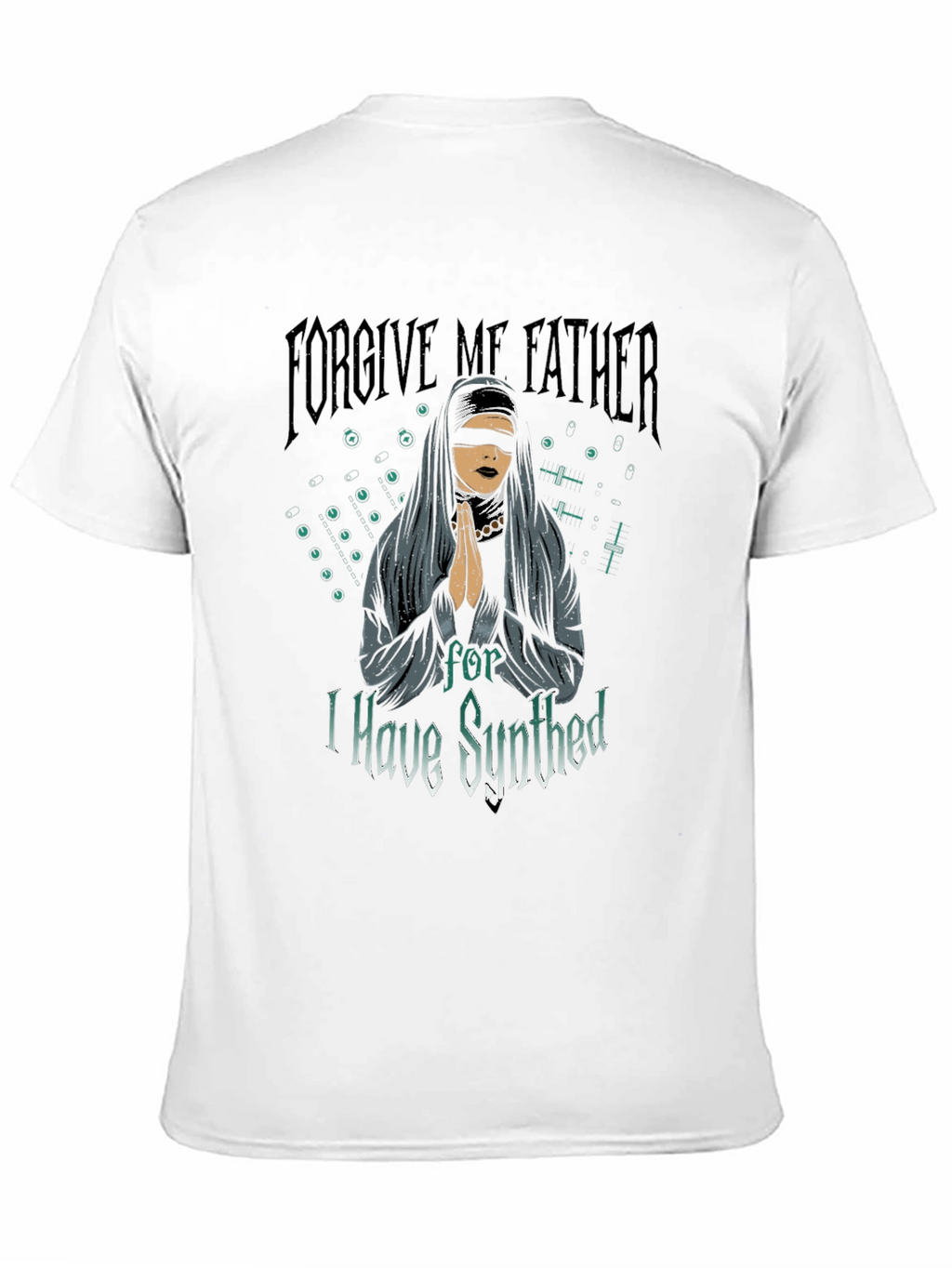 Forgive Me Father Black Graphic T-Shirt