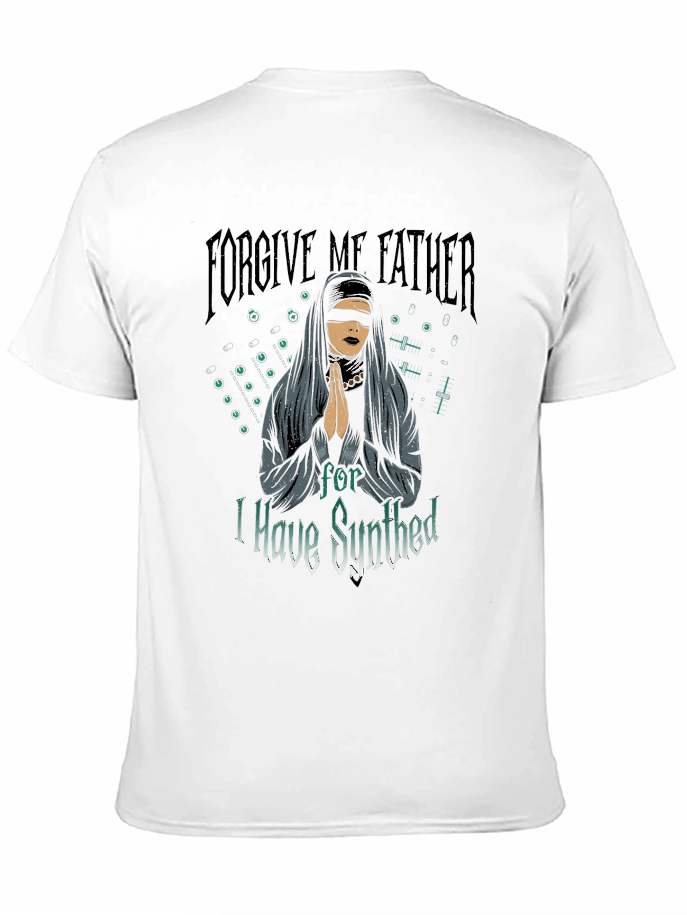 Forgive Me Father Black Graphic T-Shirt