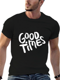 Good Times Graphic Tee - Stylish Mens Black T-Shirt