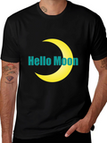 Hello Moon Graphic T-Shirt - Modern Style