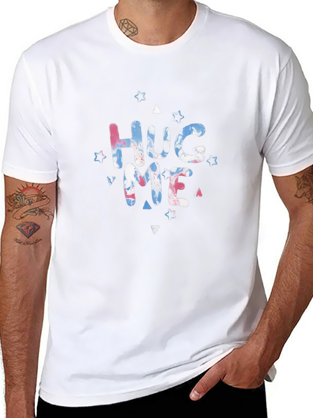 Hug Me Graphic T-Shirt - Unisex Casual Tee