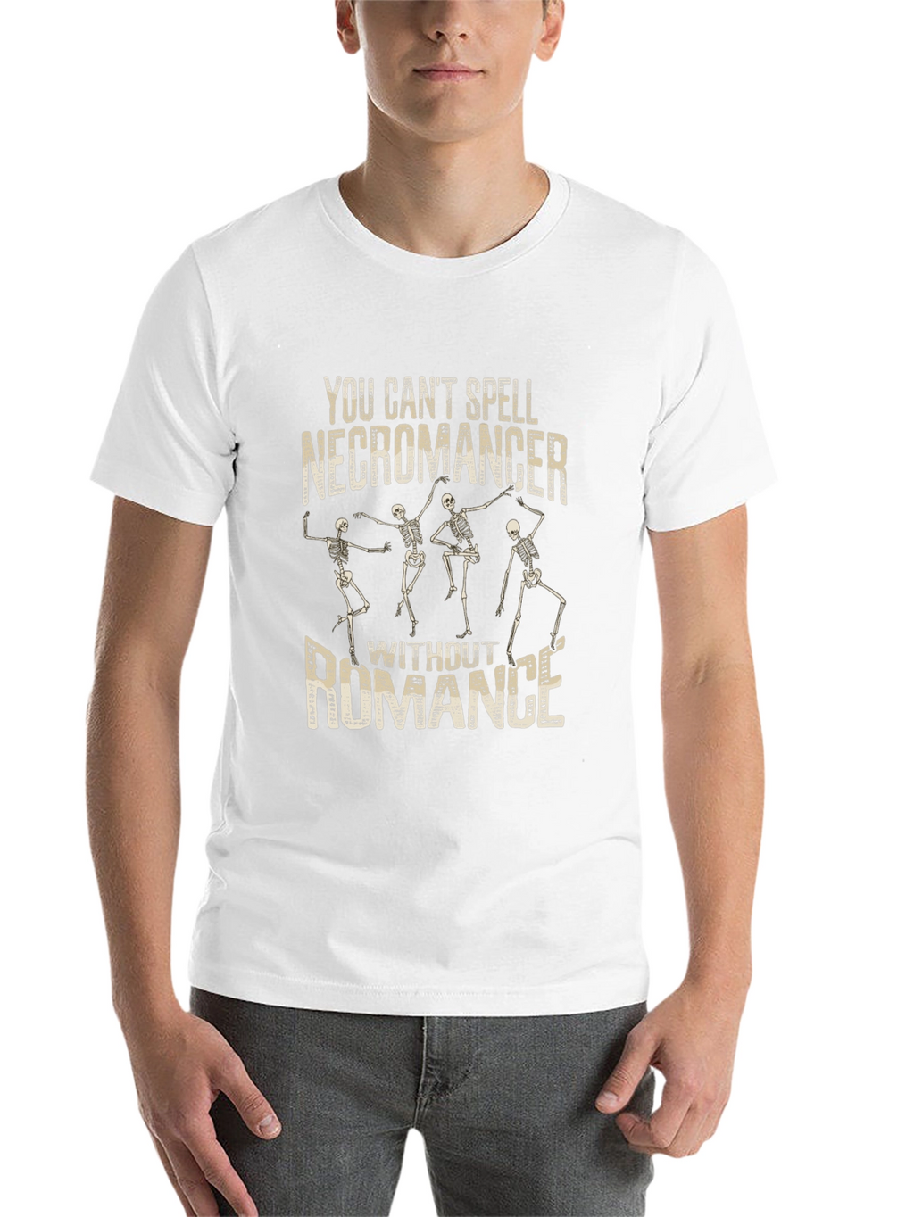 Necromancer Romance Graphic T-Shirt - Funny Skeleton Tee