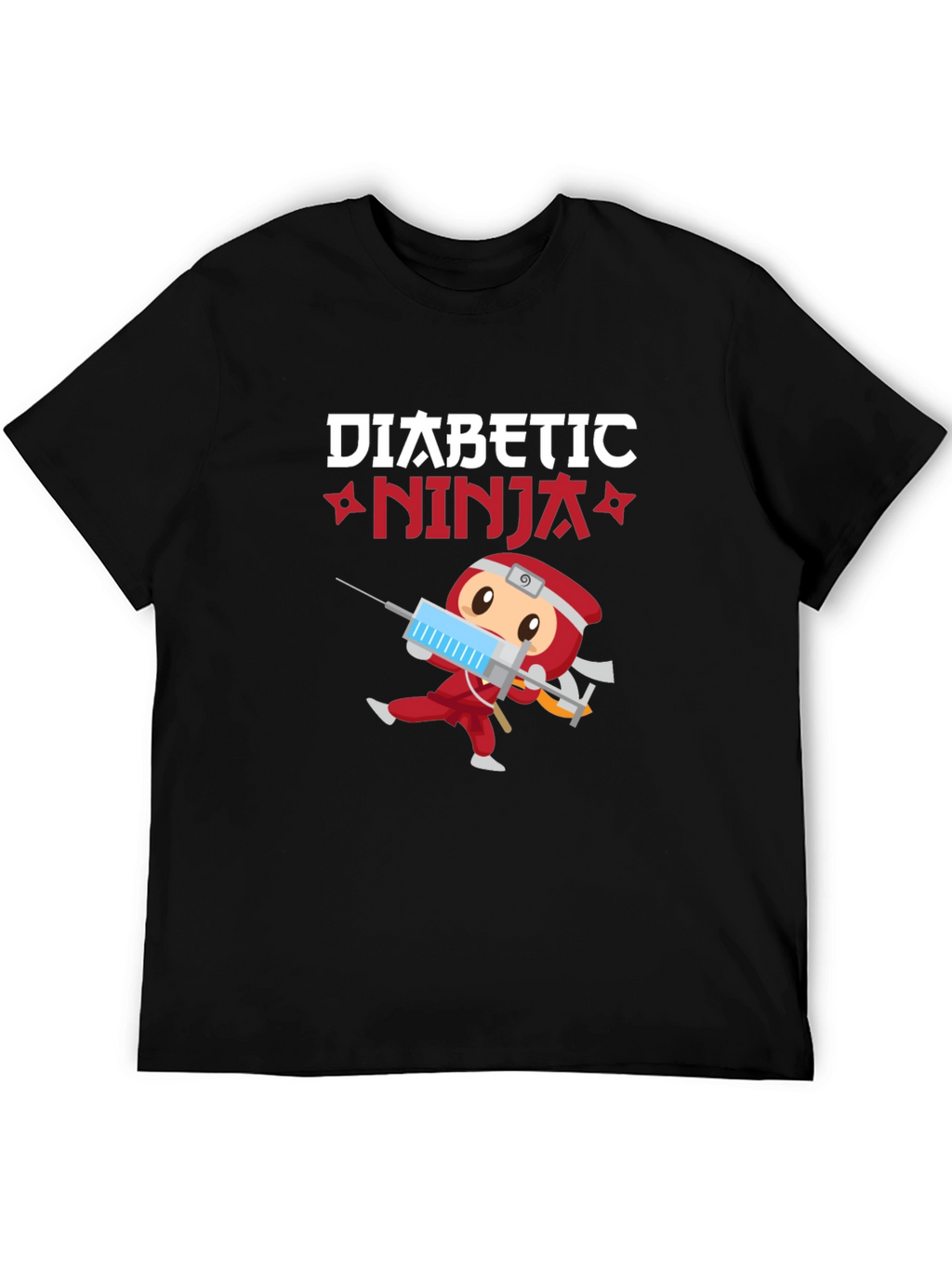 Diabetic Ninja T-Shirt - Cartoon Design