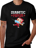 Diabetic Ninja T-Shirt - Cartoon Design