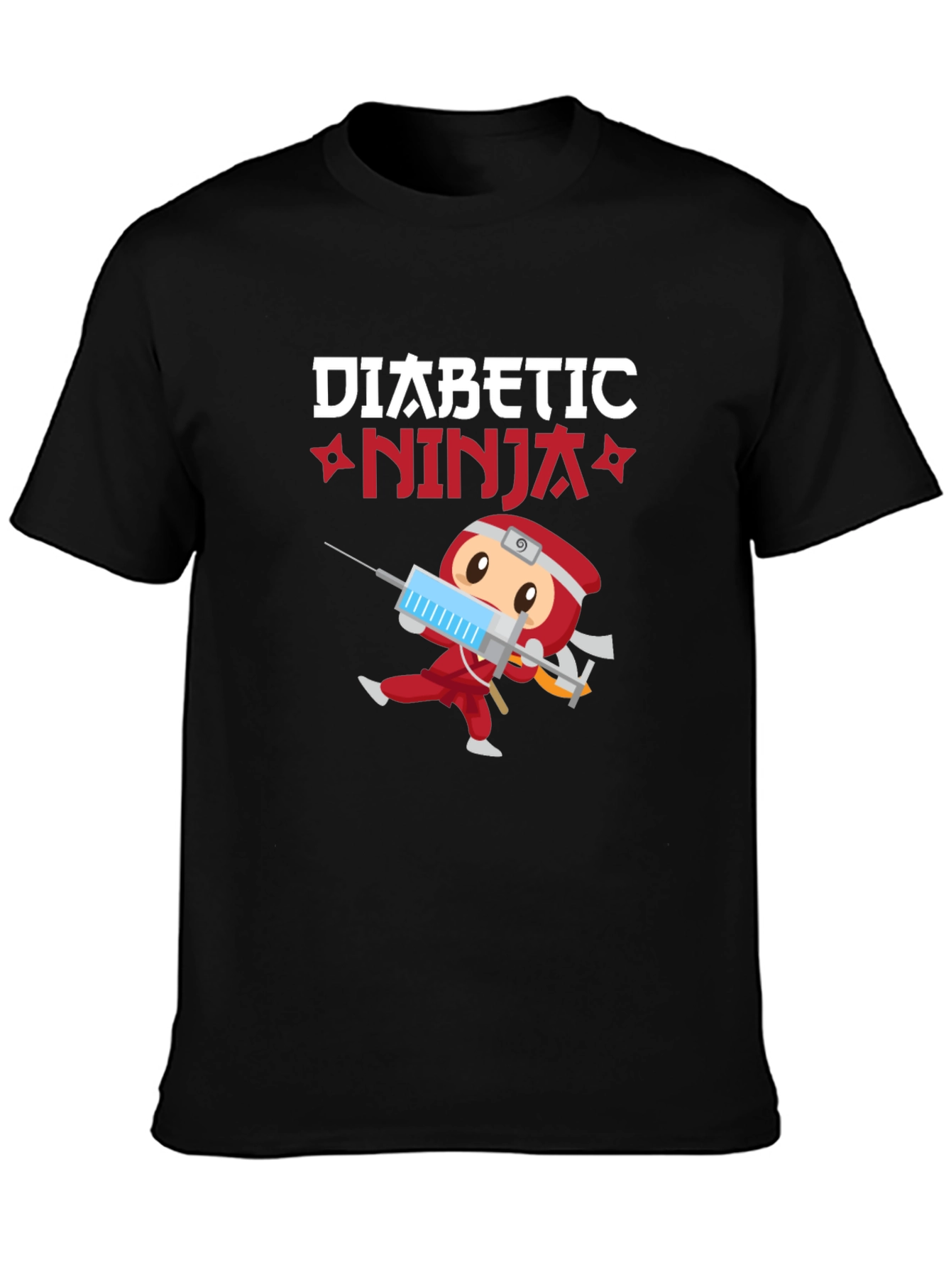 Diabetic Ninja T-Shirt - Cartoon Design