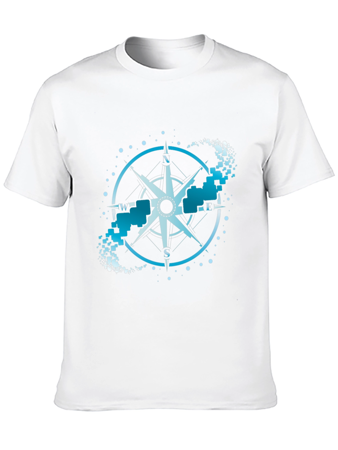 Compass Graphic Tee - Black Crew Neck