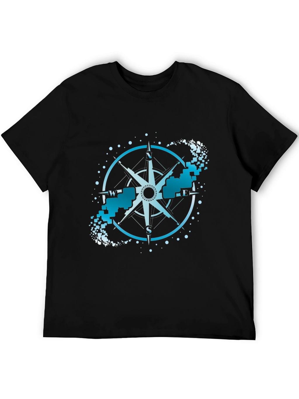 Compass Graphic Tee - Black Crew Neck