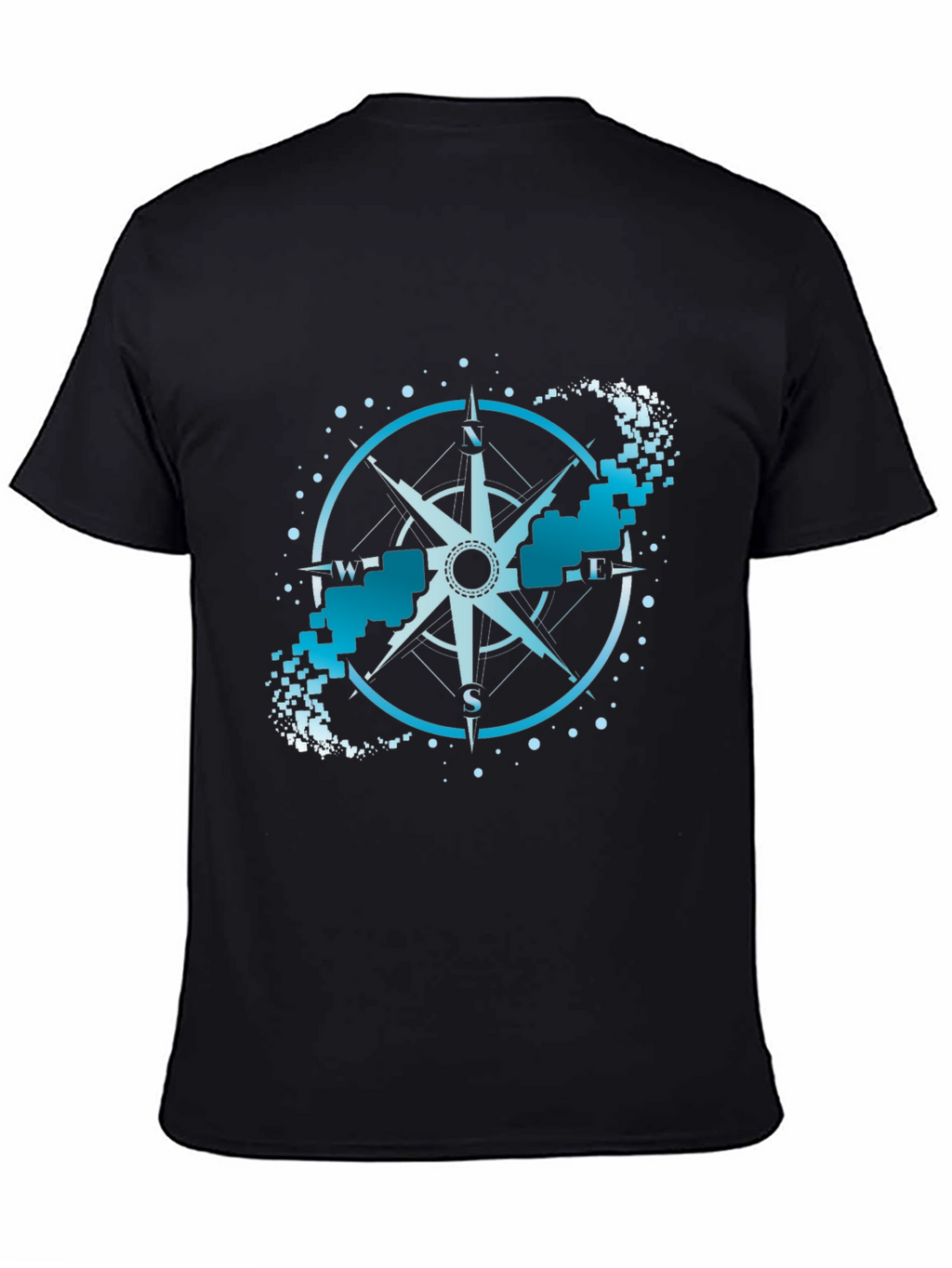 Compass Graphic Tee - Black Crew Neck