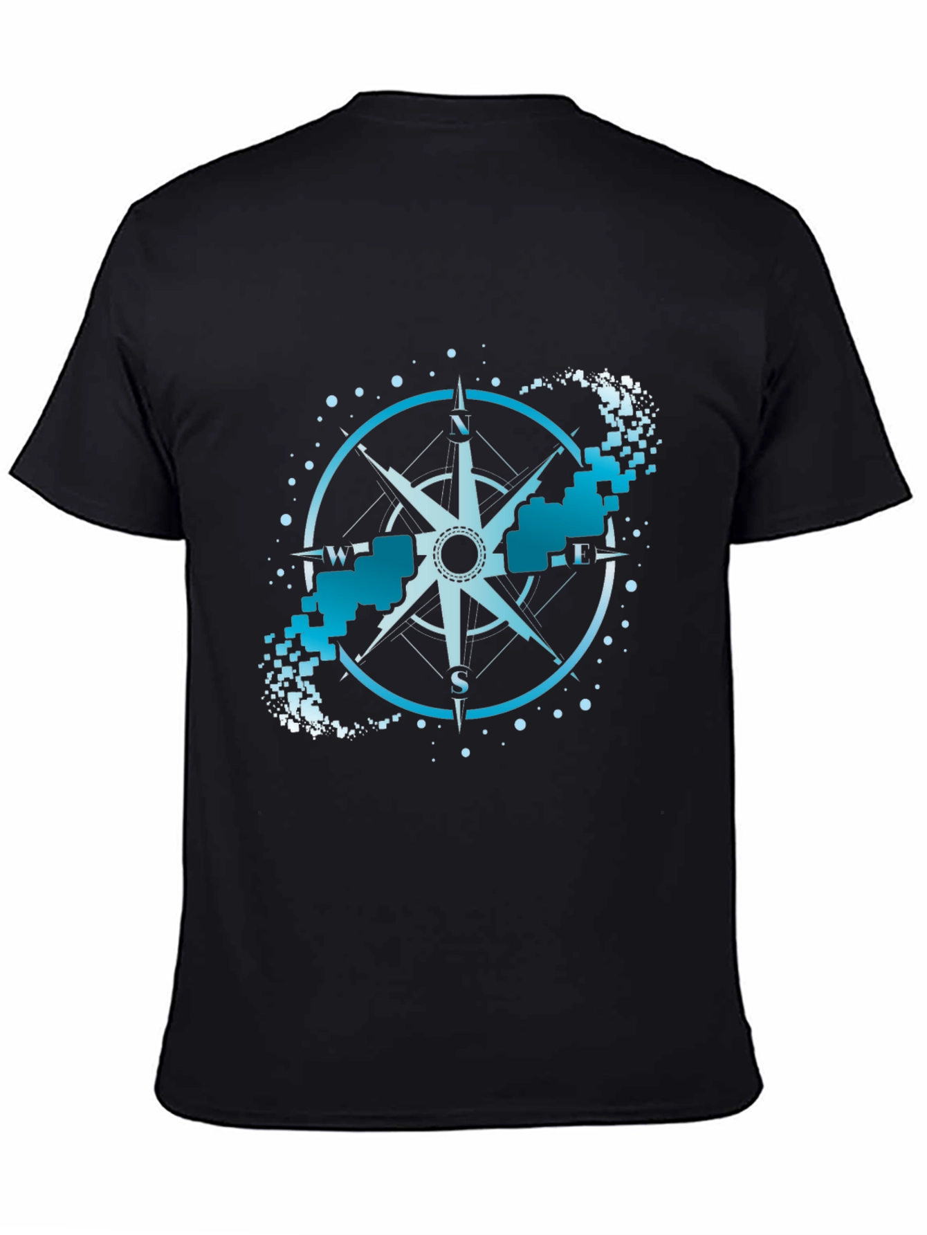 Compass Graphic Tee - Black Crew Neck