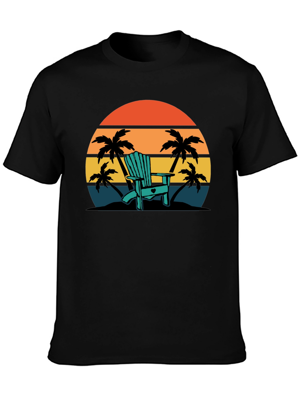 Relaxing Beach Chair Sunset T-Shirt