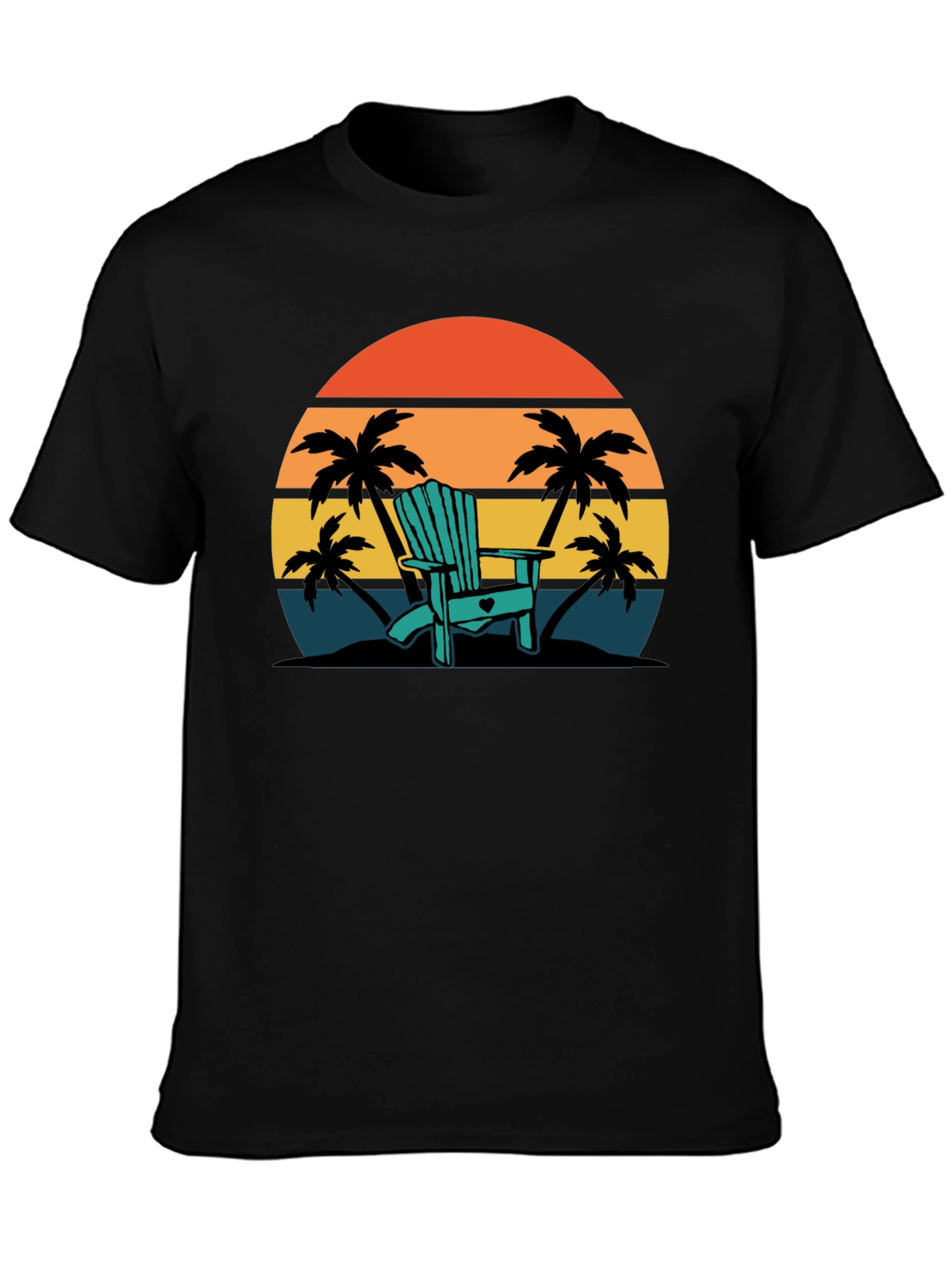 Relaxing Beach Chair Sunset T-Shirt