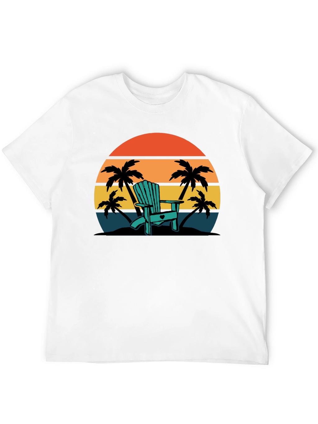 Relaxing Beach Chair Sunset T-Shirt