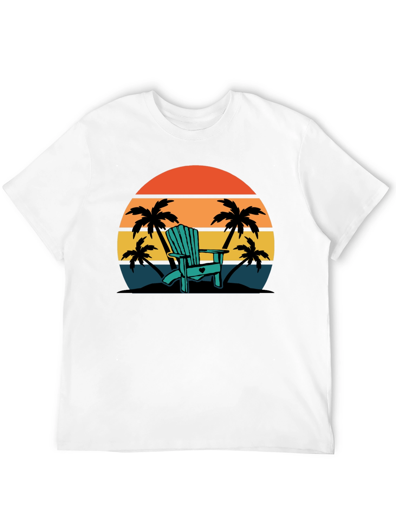 Relaxing Beach Chair Sunset T-Shirt