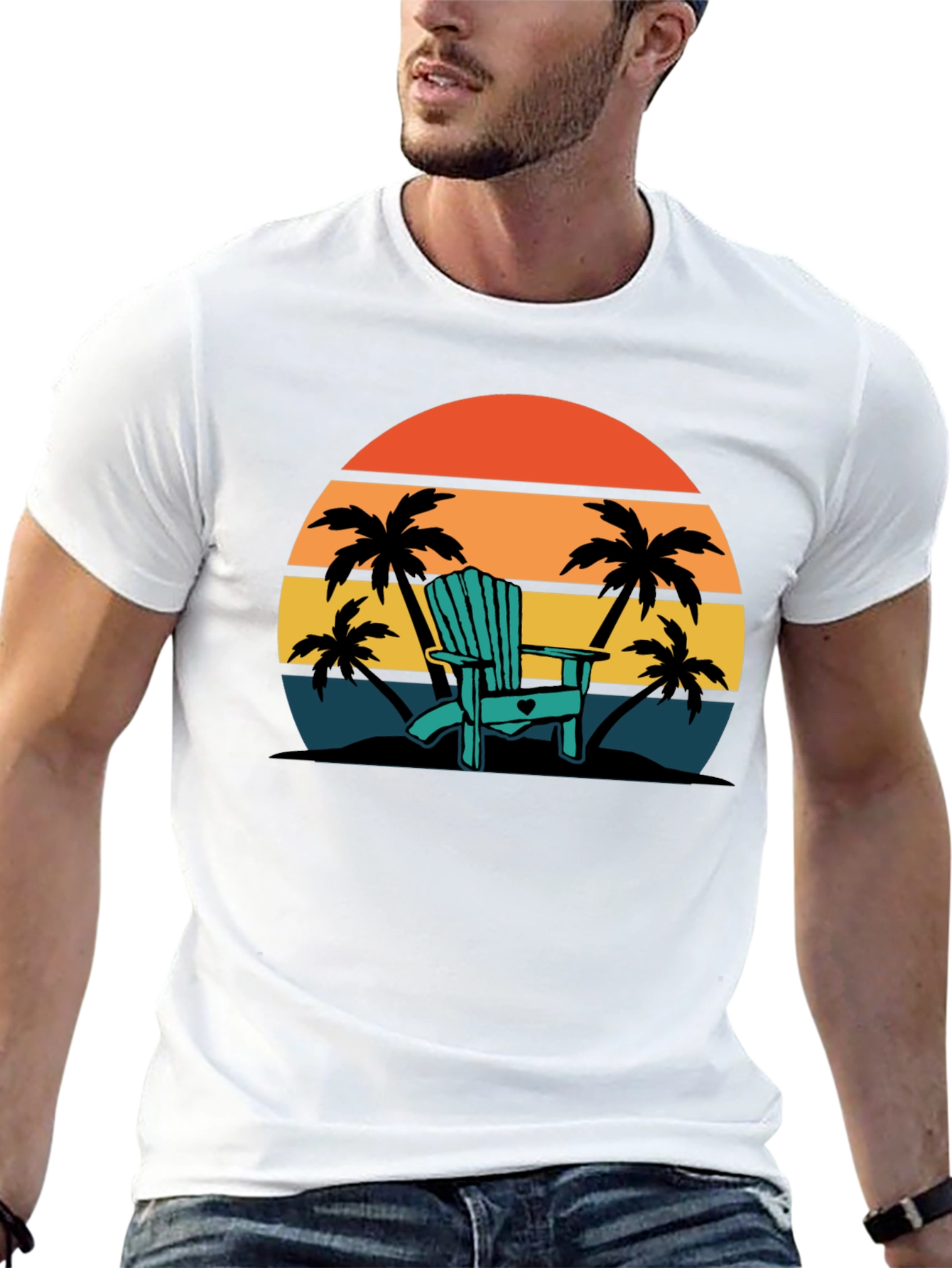 Relaxing Beach Chair Sunset T-Shirt