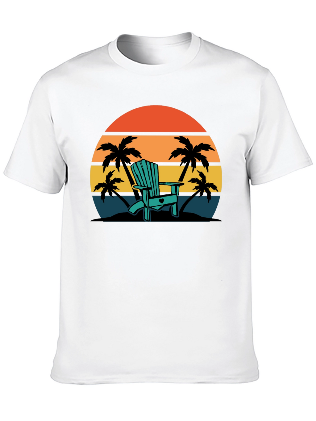 Relaxing Beach Chair Sunset T-Shirt