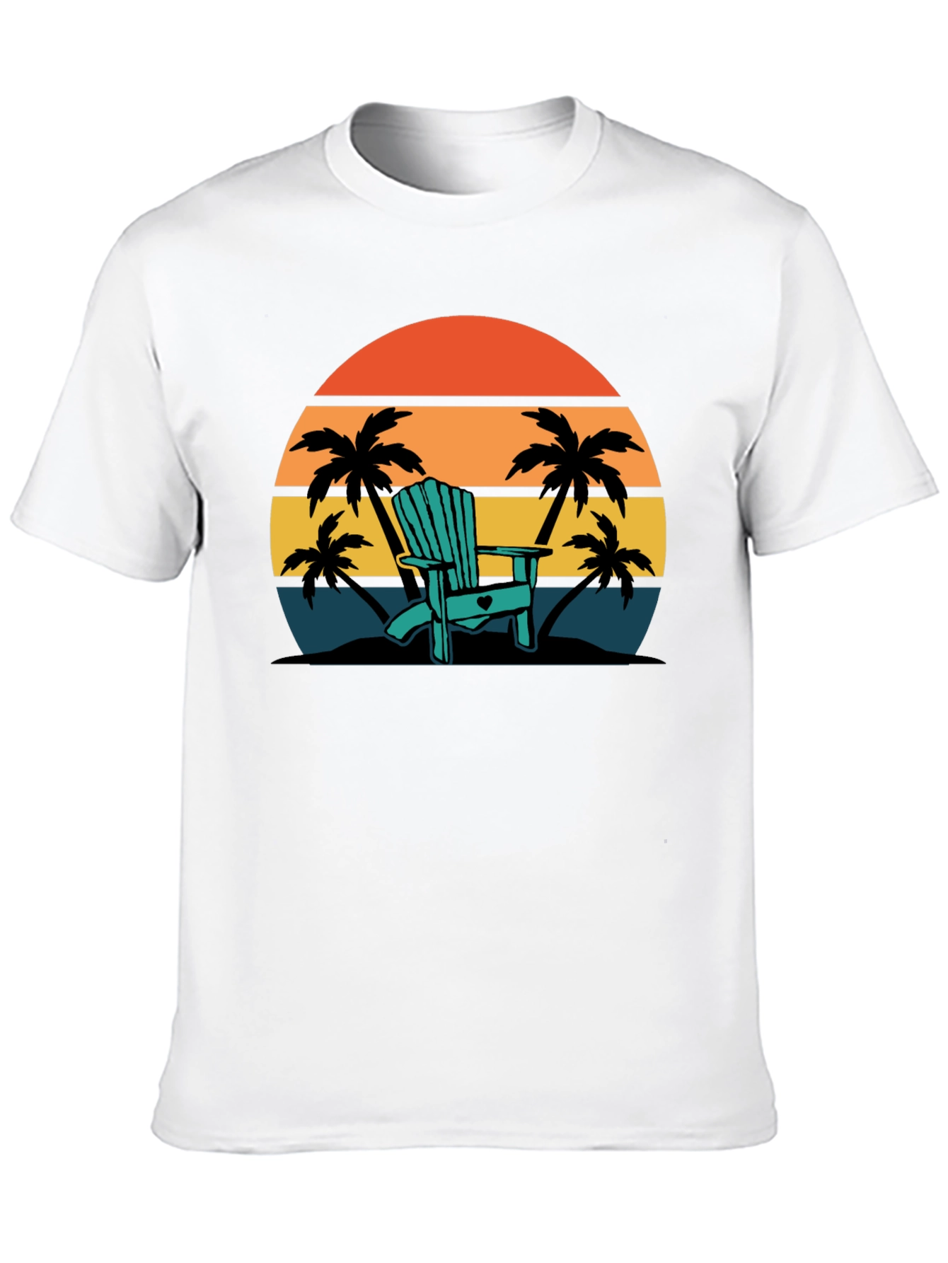 Relaxing Beach Chair Sunset T-Shirt