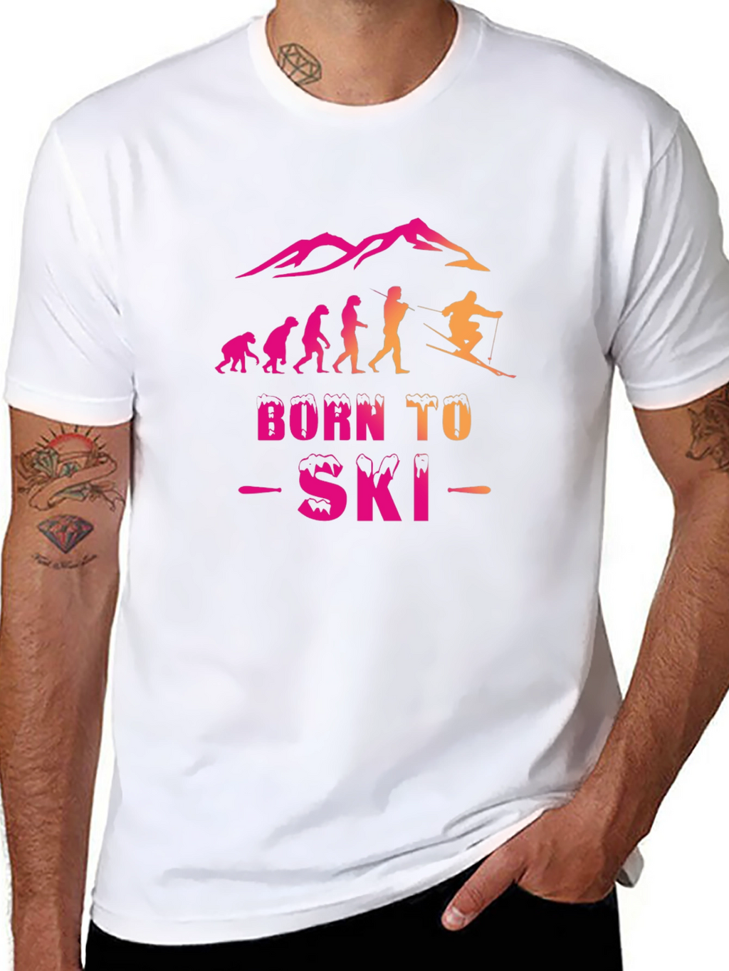 Born to Ski Evolution Graphic Tee