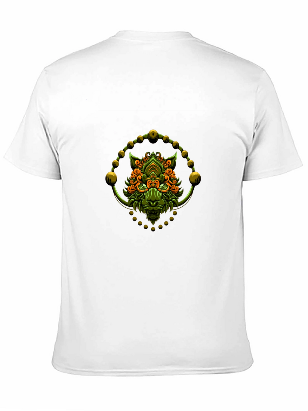 Green Oni Demon Graphic Black T-Shirt