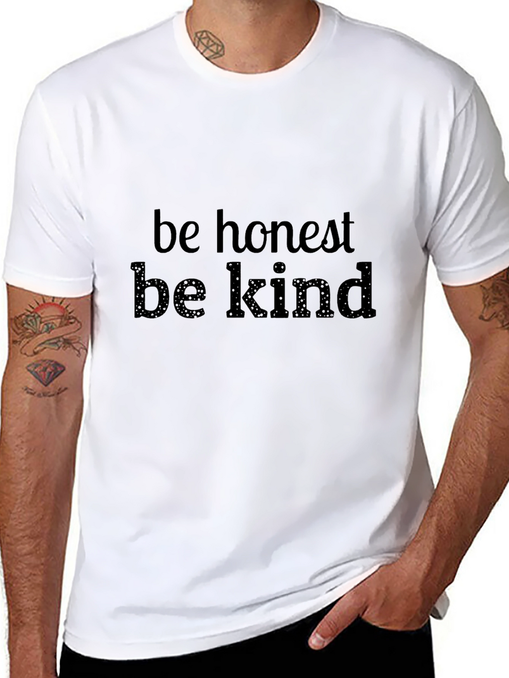 Be Honest Be Kind Black Tee