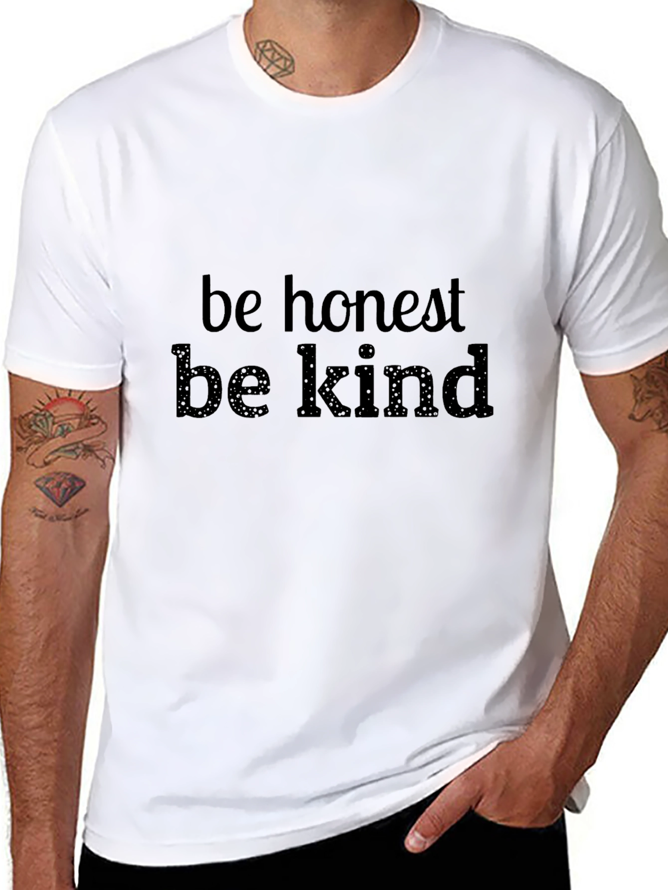 Be Honest Be Kind Black Tee