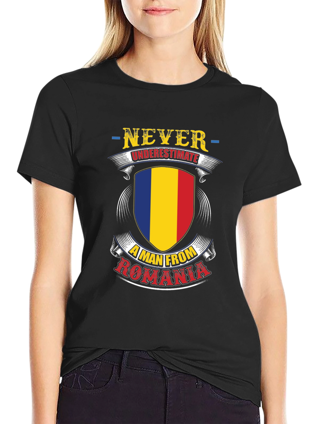 Never Underestimate a Man from Romania T-Shirt