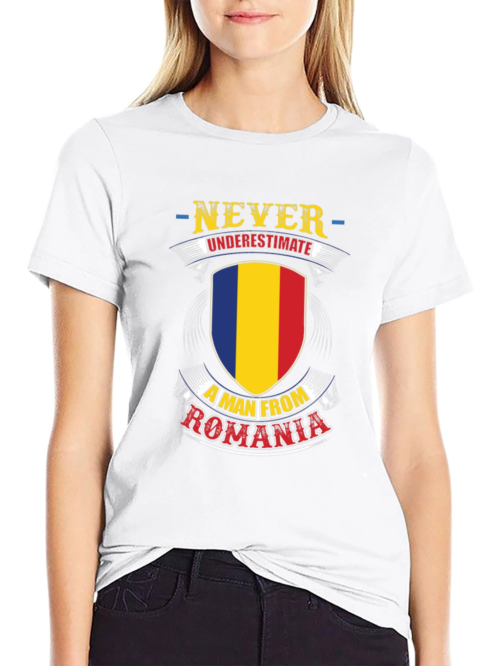 Never Underestimate a Man from Romania T-Shirt