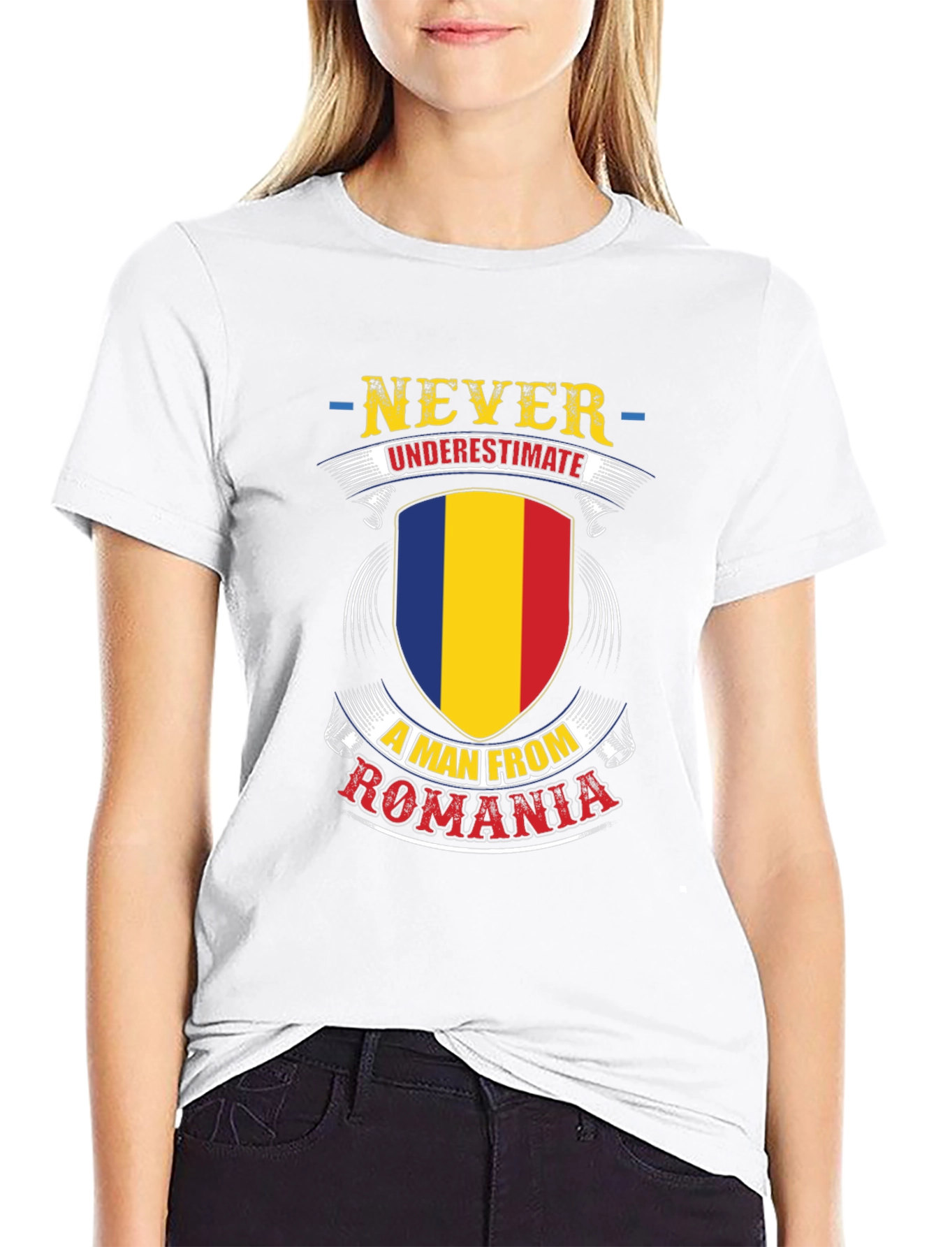 Never Underestimate a Man from Romania T-Shirt