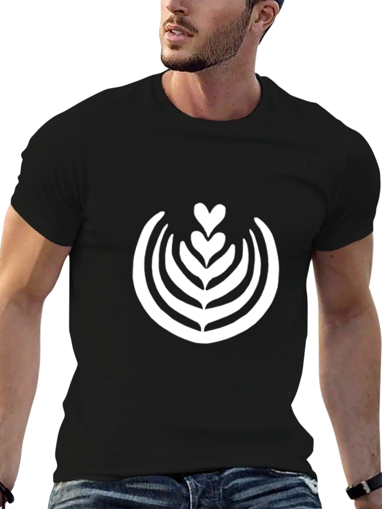 Latte Art T-Shirt - Coffee Lover Tee
