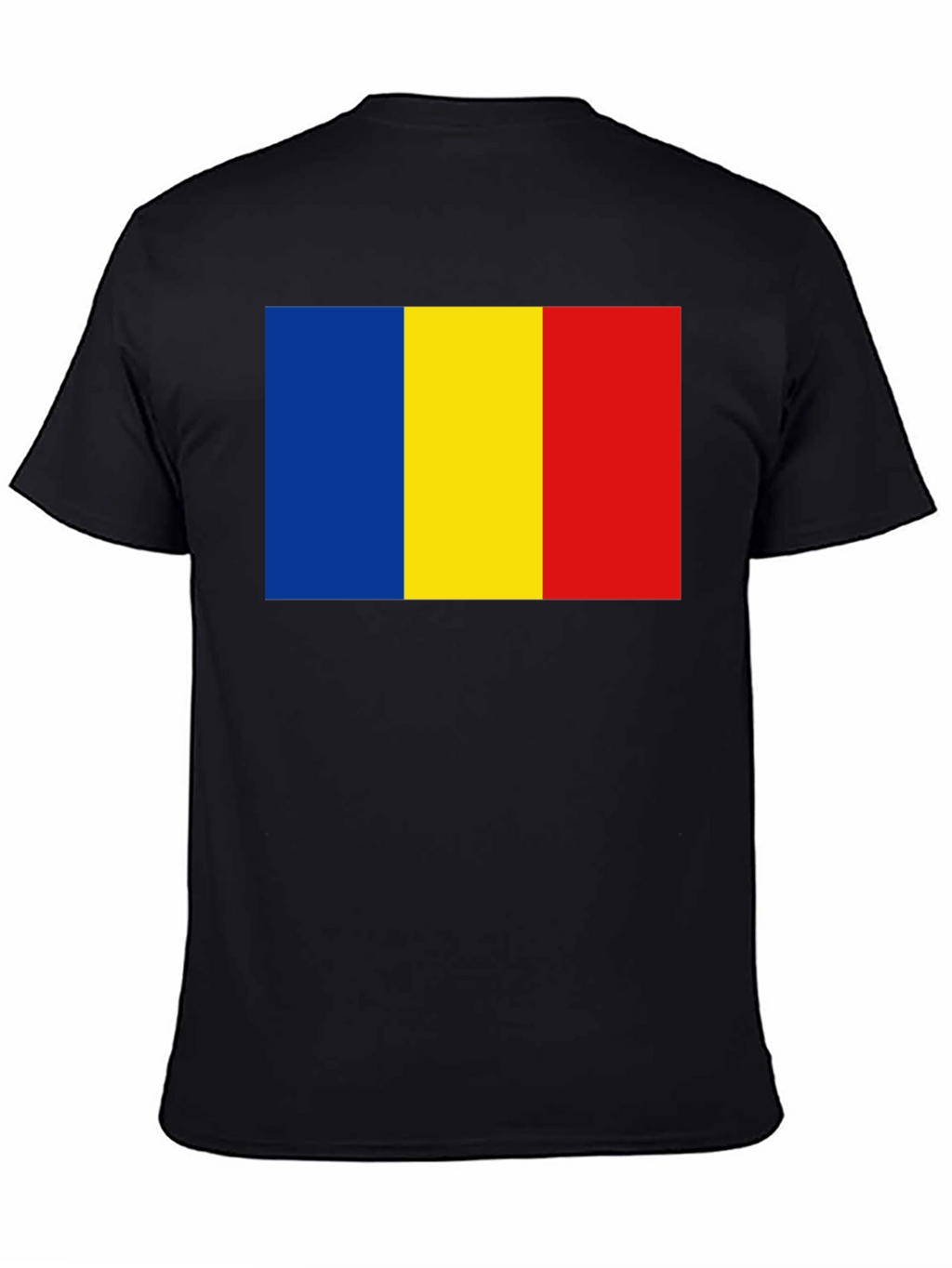 Romania Flag T-Shirt - Black Casual Tee